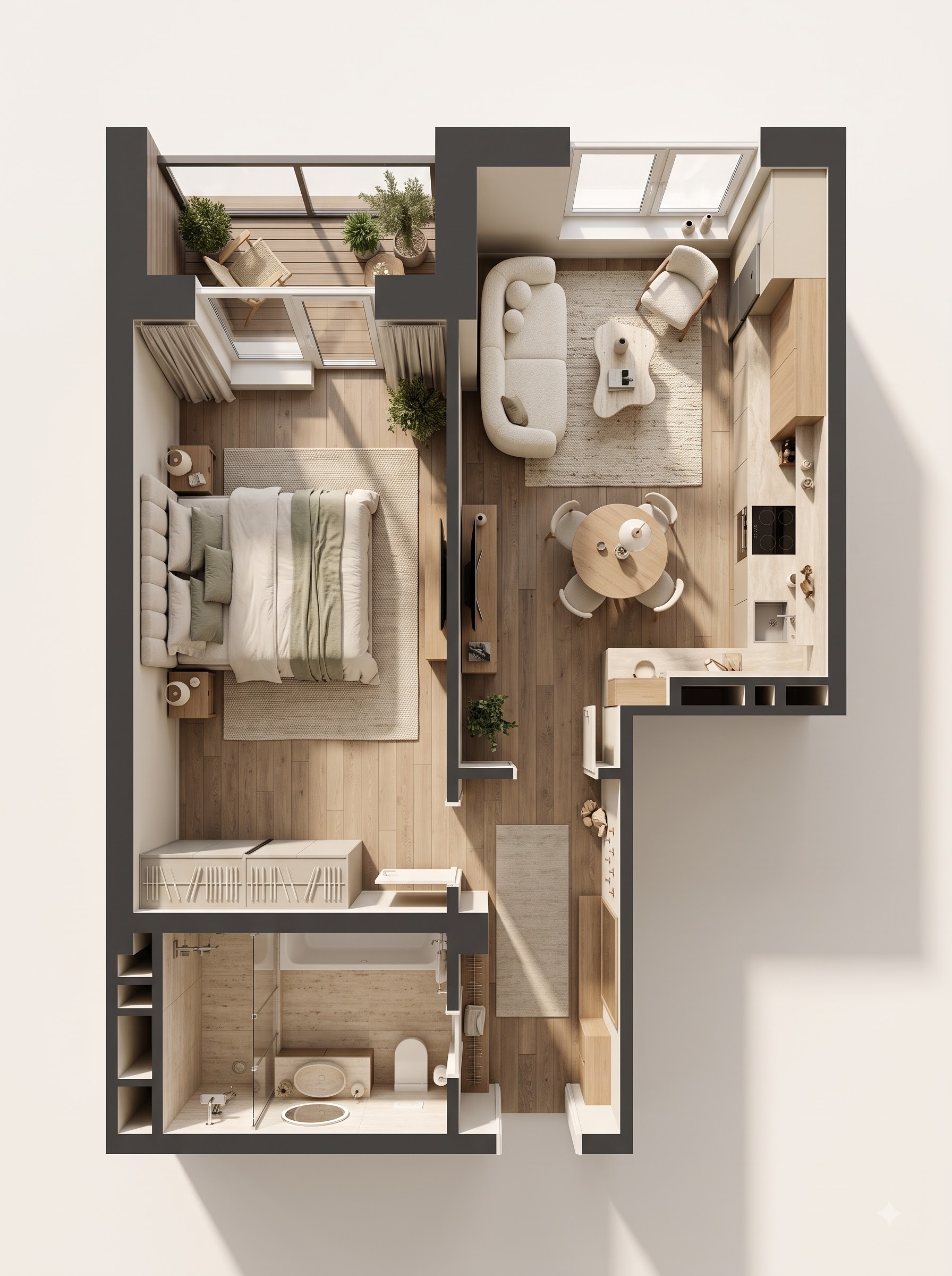 Квартира В-02 · Евродвушка 50 м² ЖК Гранд Парк